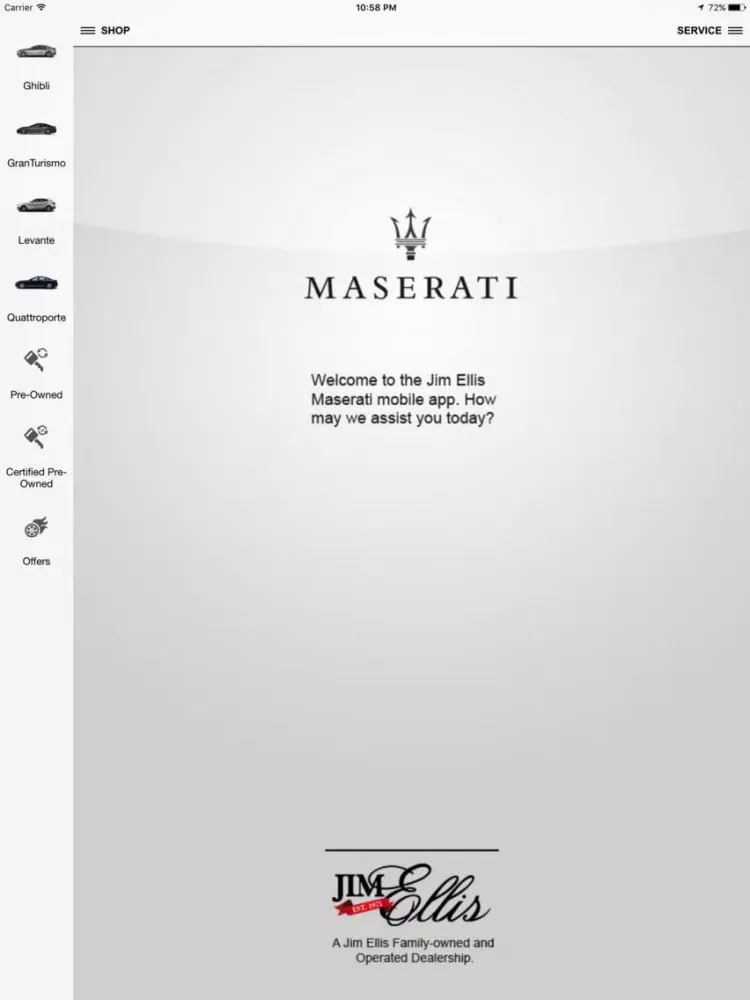 Jim Ellis Maserati iPad  سکرین شاٹس