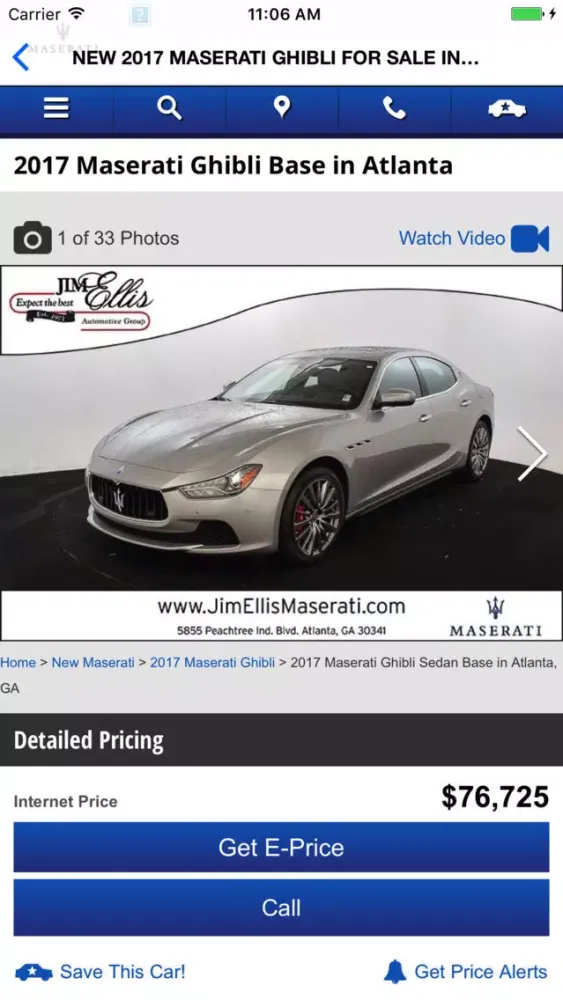 Jim Ellis Maserati سکرین شاٹس