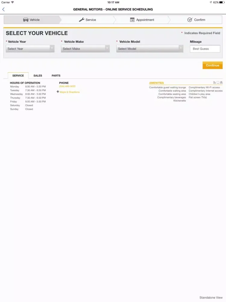 King Coal Chevrolet iPad  Screenshots