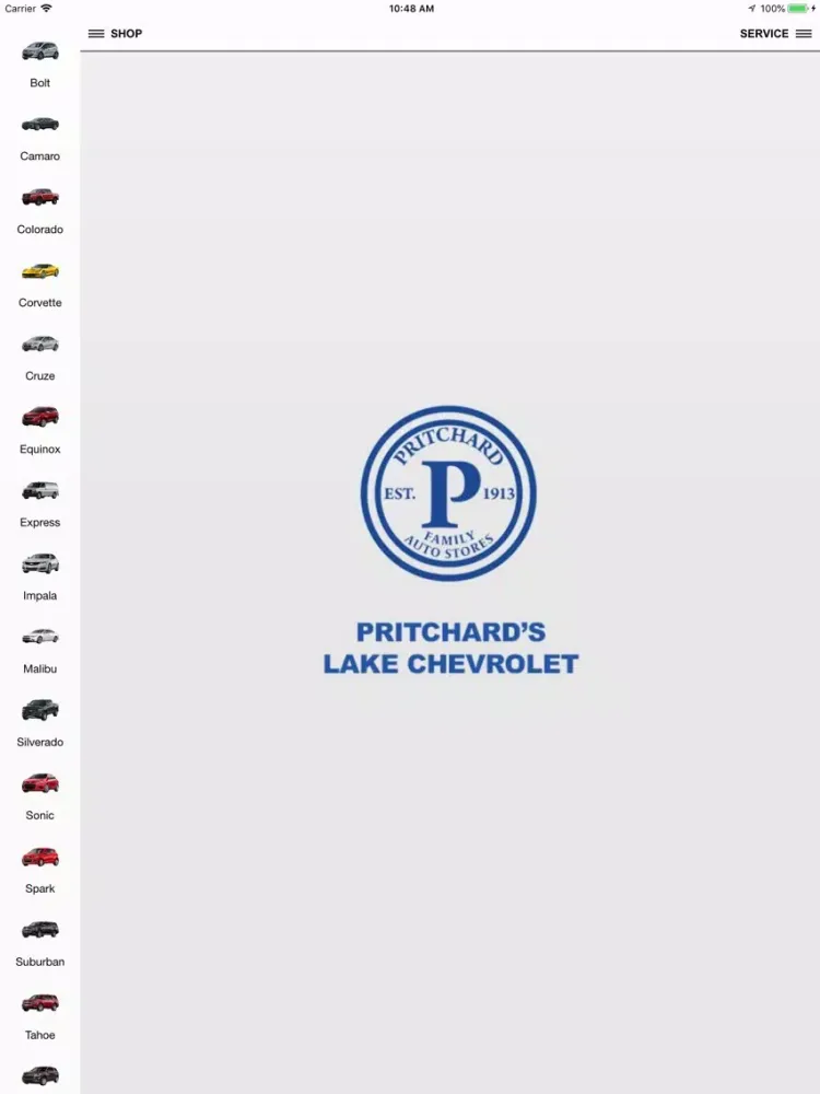 Pritchard's Lake Chevrolet iPad  سکرین شاٹس