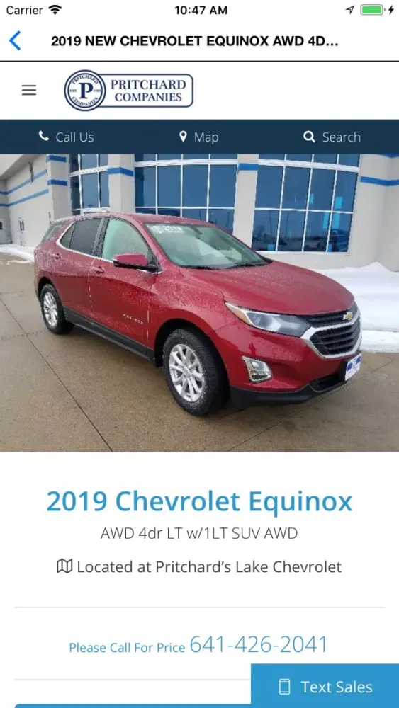 Pritchard's Lake Chevrolet سکرین شاٹس
