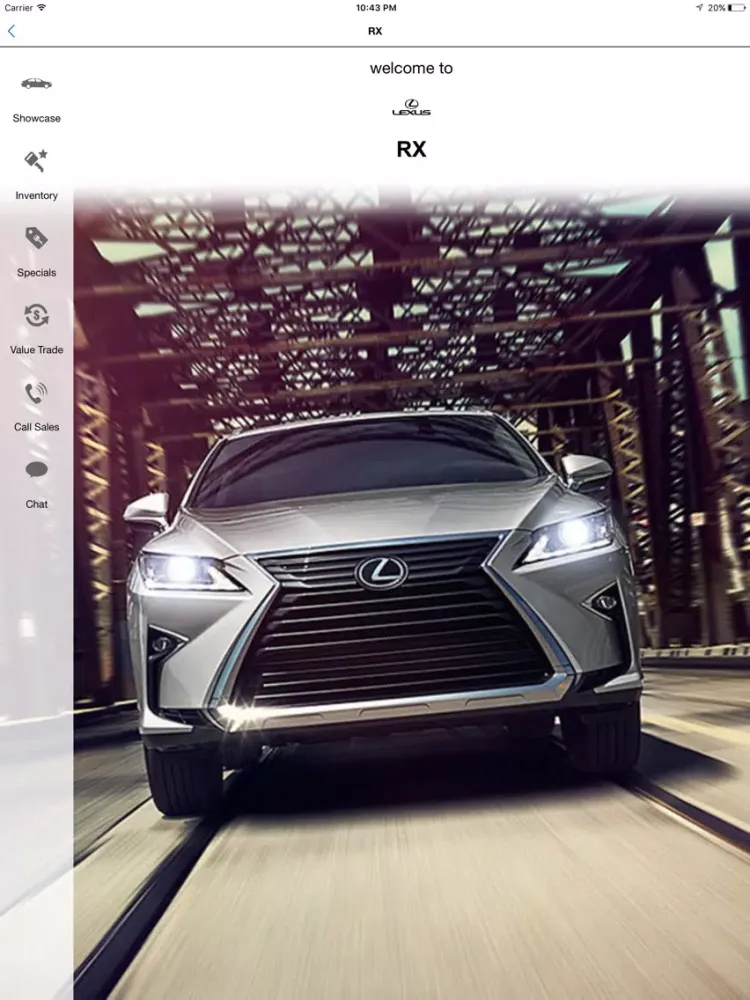 Tangkapan layar Lexus of Rockville Centre Dealer App iPad 