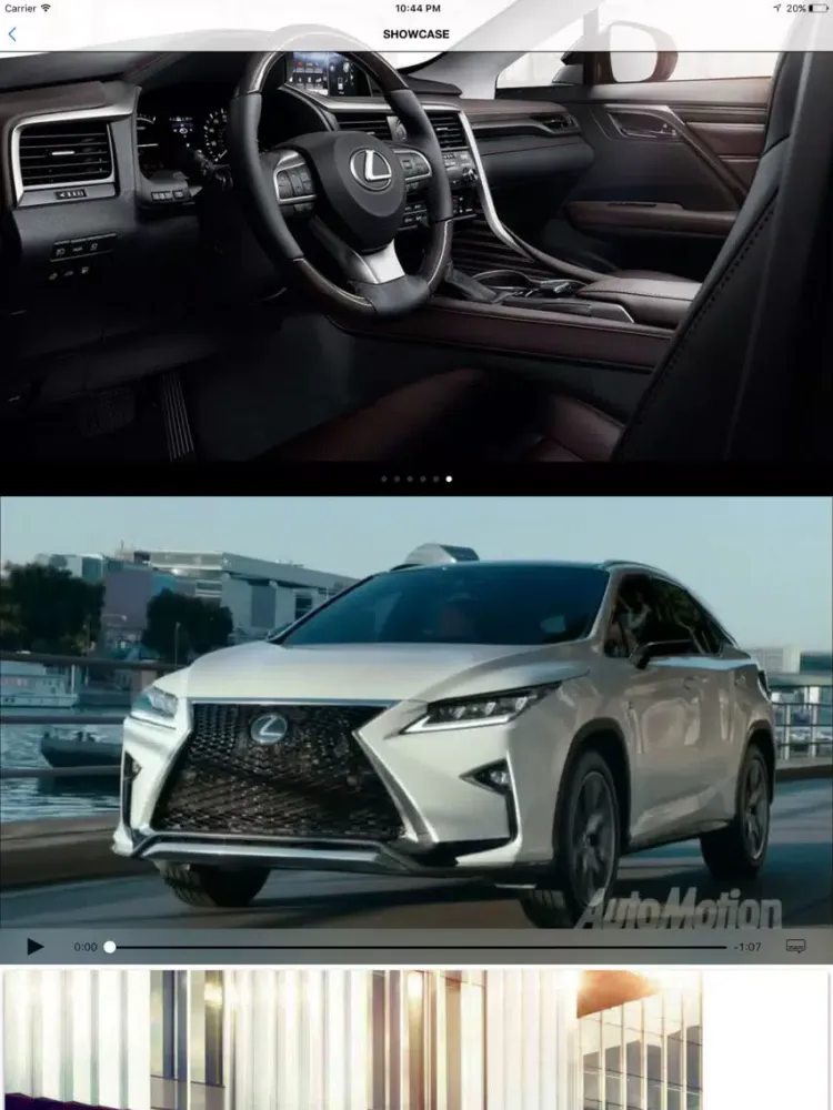 Tangkapan layar Lexus of Rockville Centre Dealer App iPad 
