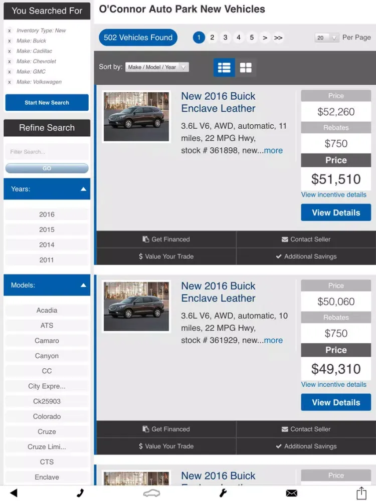 O'Connor AutoPark iPad  Screenshots