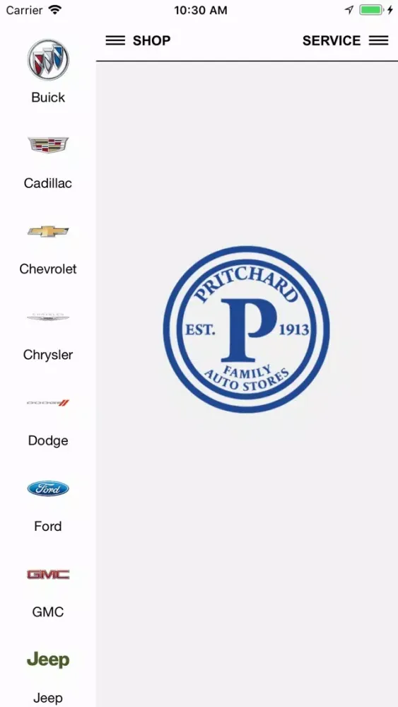 Zrzuty ekranu Pritchard Family Auto Stores