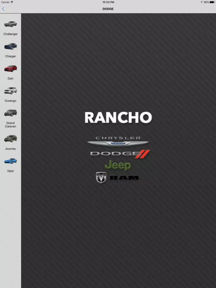 Rancho Chrysler Dodge Jeep RAM iPad 应用截图