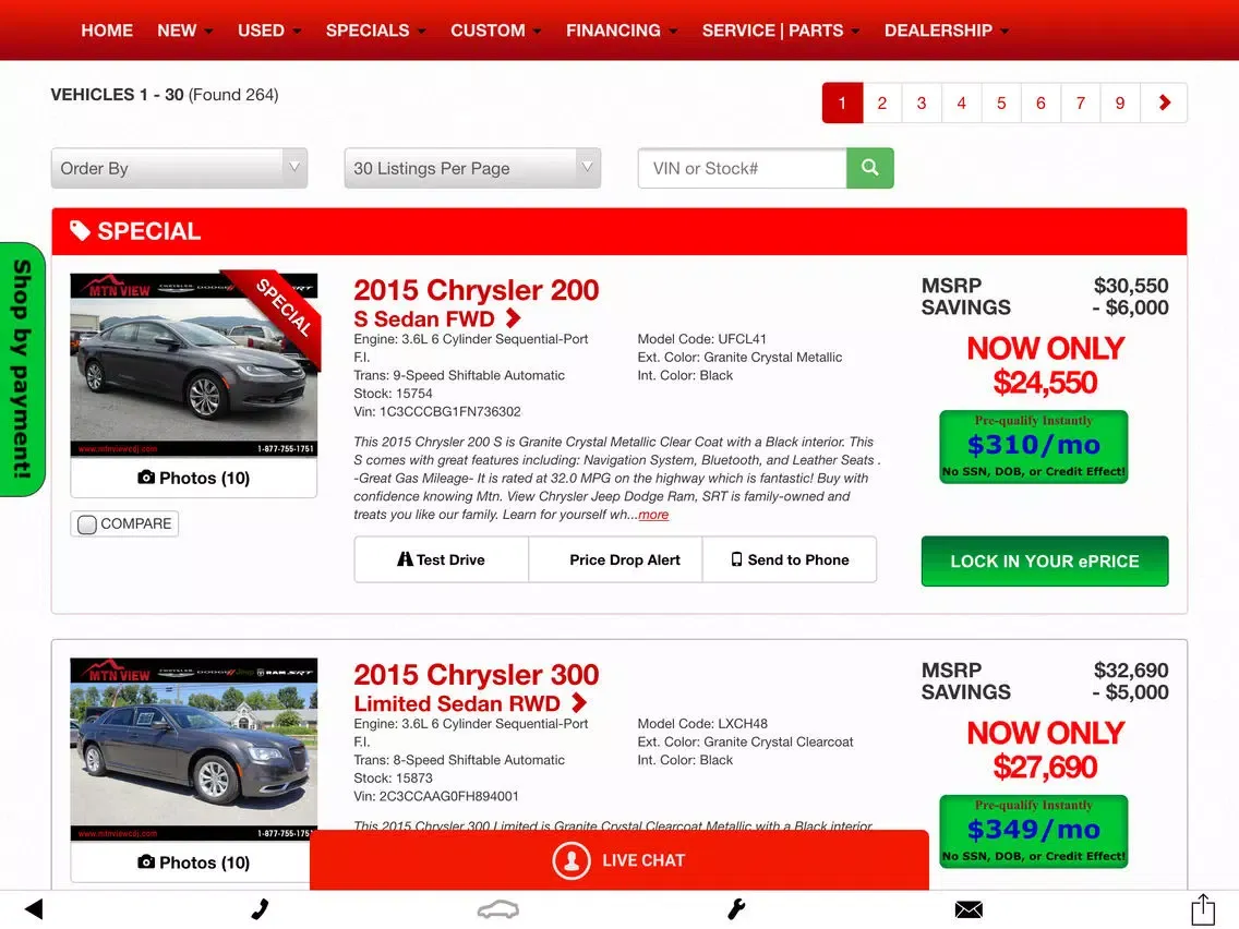 MTN View Chrysler Jeep Dodge Ram iPad  스크린샷
