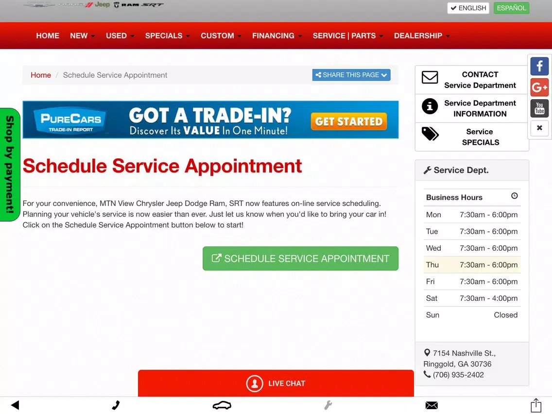 MTN View Chrysler Jeep Dodge Ram iPad  스크린샷