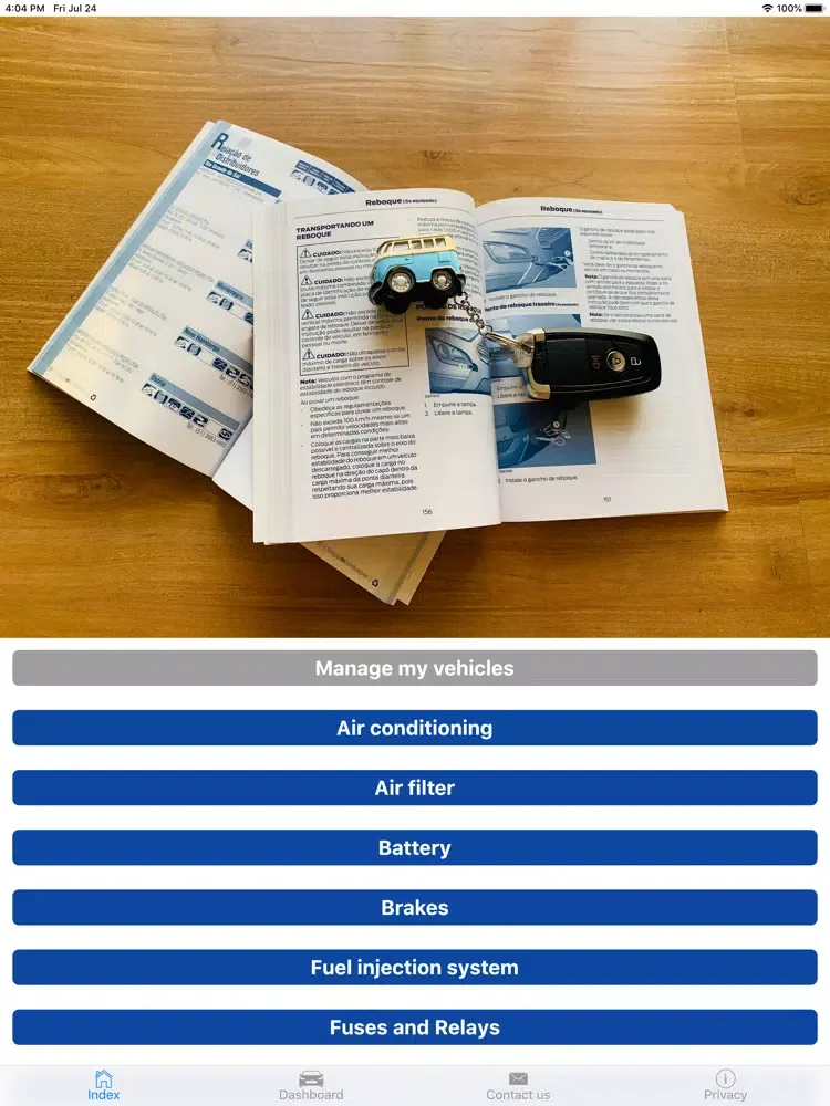 Car Manual iPad  Screenshots
