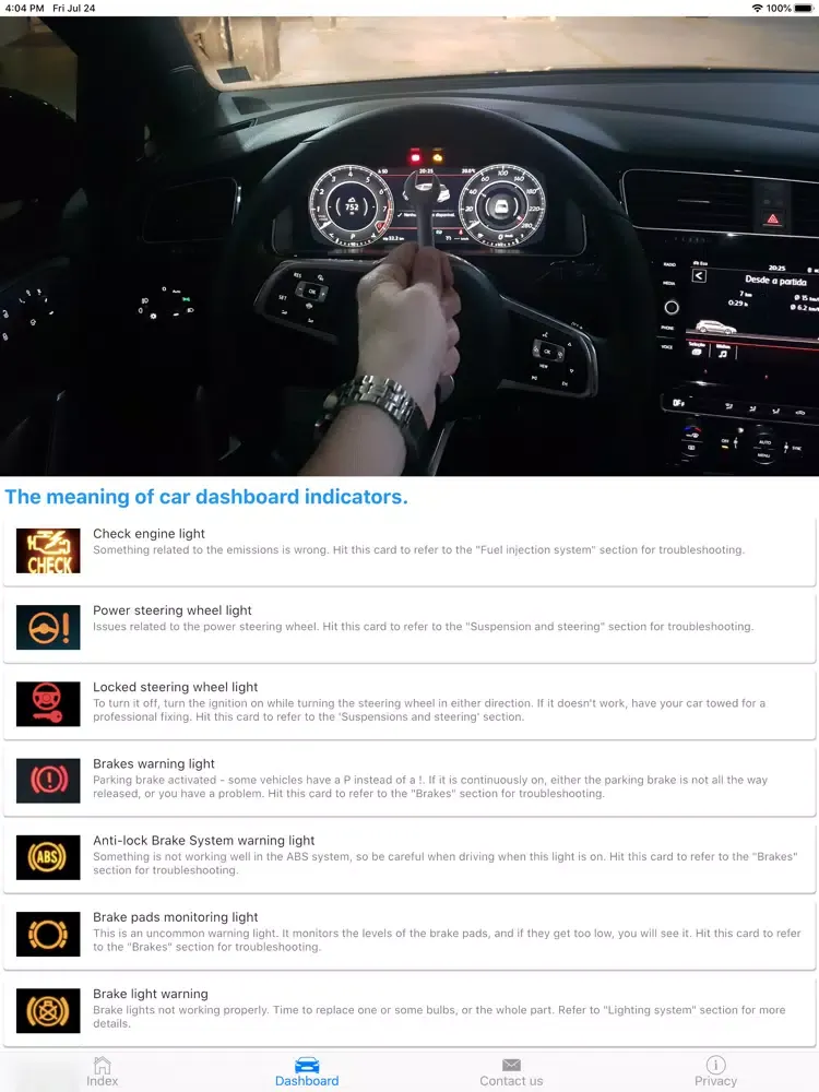Car Manual iPad  Screenshots