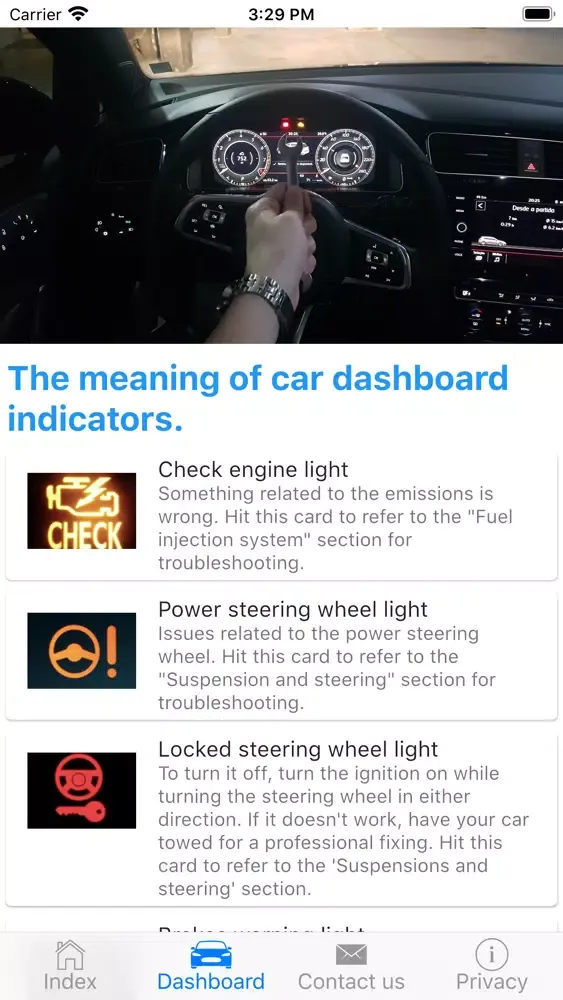 Car Manual Screenshots