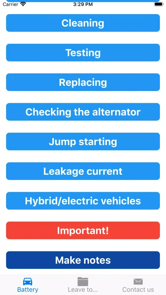 Car Manual Screenshots