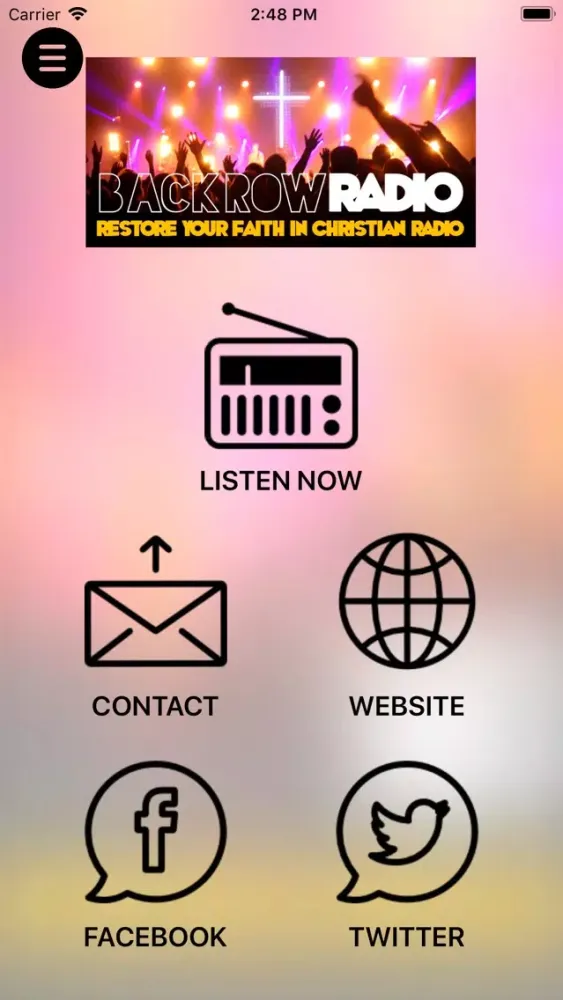 Back Row Radio Screenshots