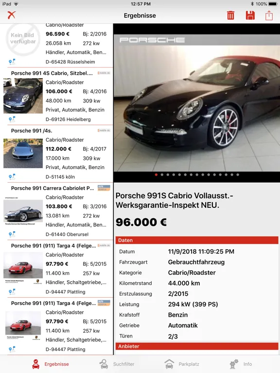 تصاویر AutoradarX Autosuche iPad 
