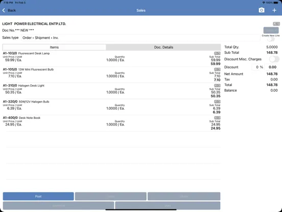 Screenshot di AutoSimply SalesAnywhere 2021 iPad 
