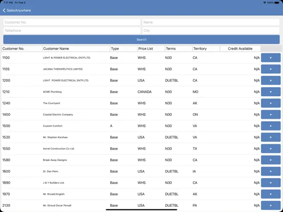 Screenshot di AutoSimply SalesAnywhere 2021 iPad 