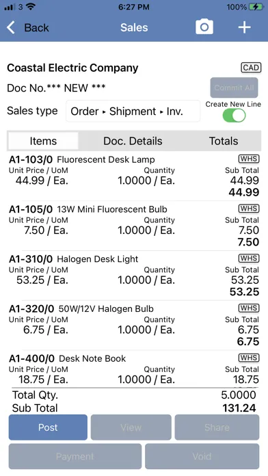 Screenshot di AutoSimply SalesAnywhere 2021