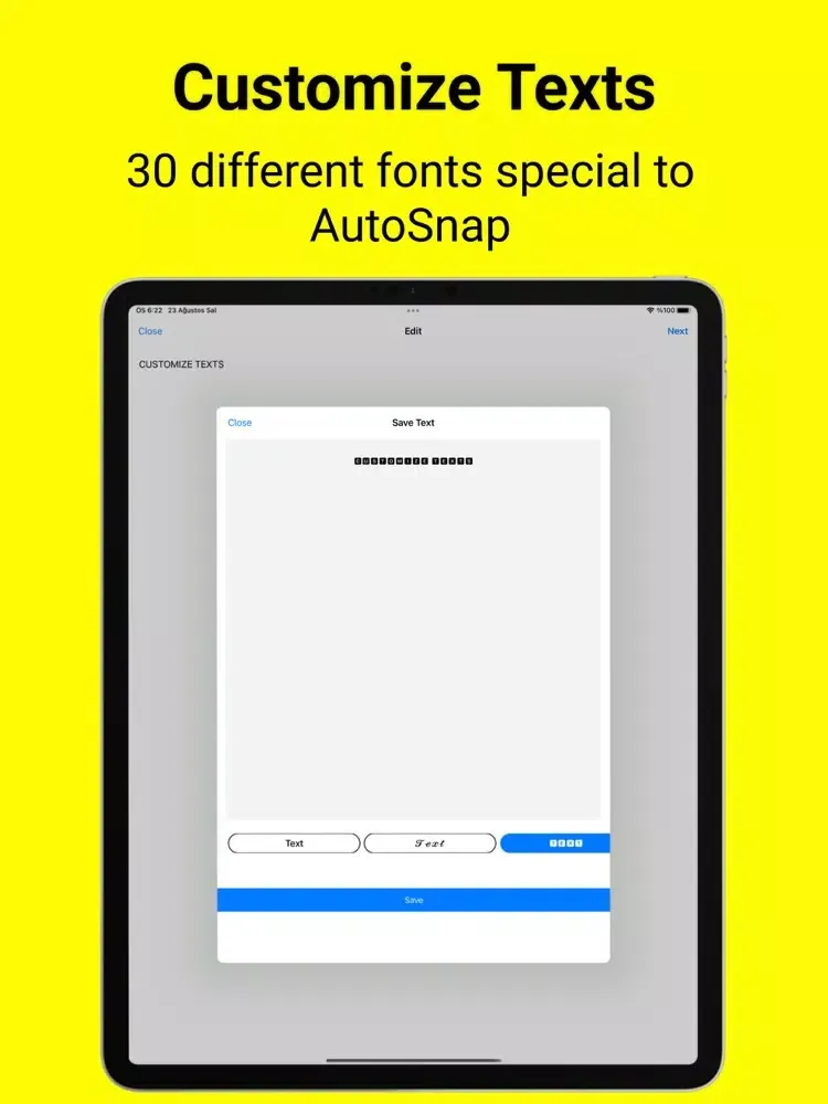 Zrzuty ekranu AutoSnap Keyboard - Auto Paste iPad 