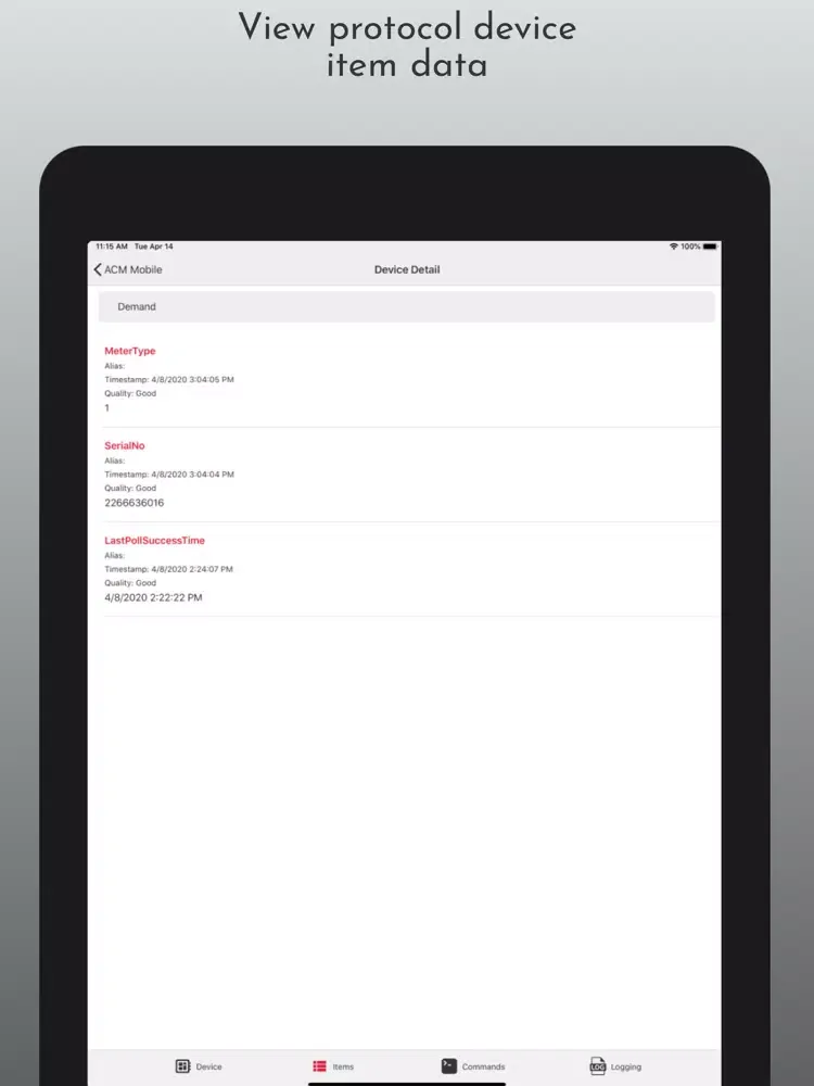 ACM Mobile Client iPad  Screenshots