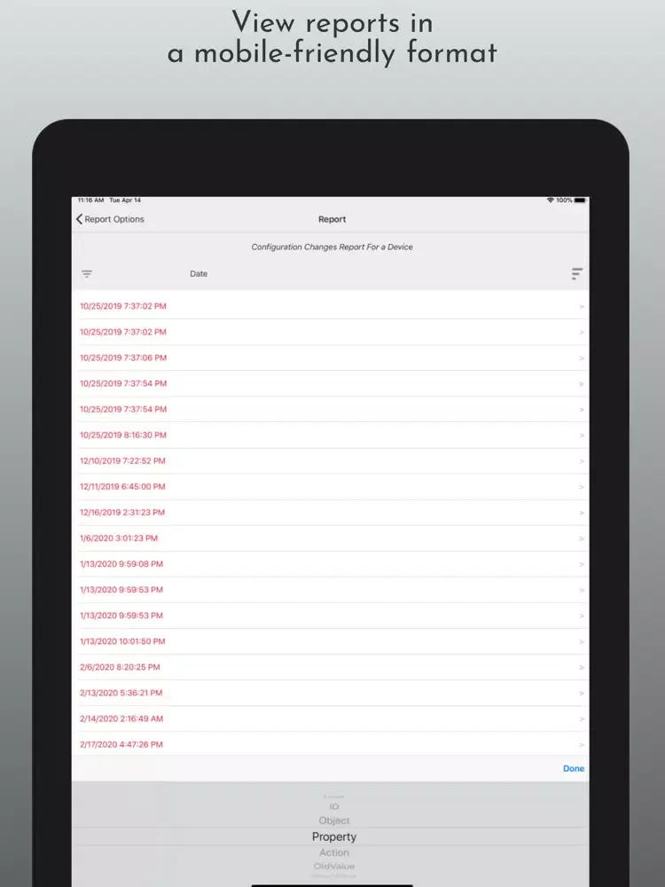 ACM Mobile Client iPad  Screenshots
