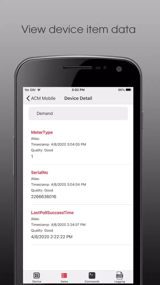 ACM Mobile Client Screenshots