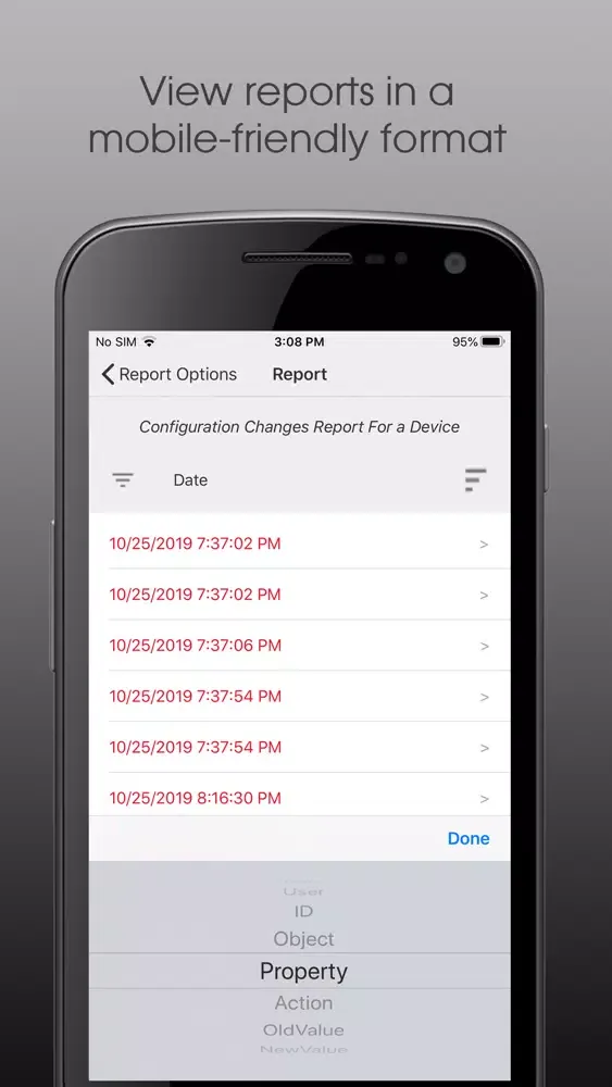 ACM Mobile Client Screenshots