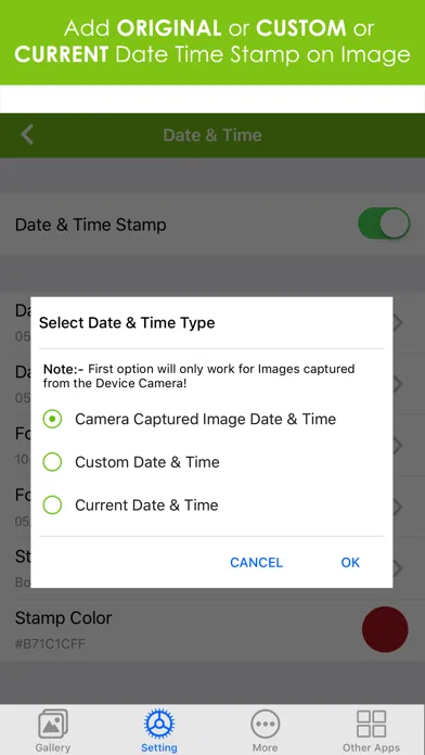 Zrzuty ekranu Add Text & Timestamp to Photos