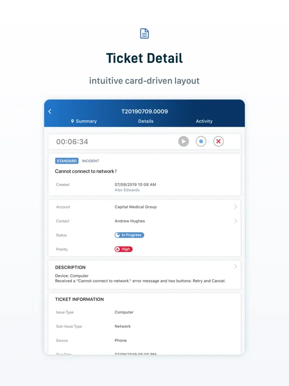 Autotask LiveMobile iPad  Screenshots