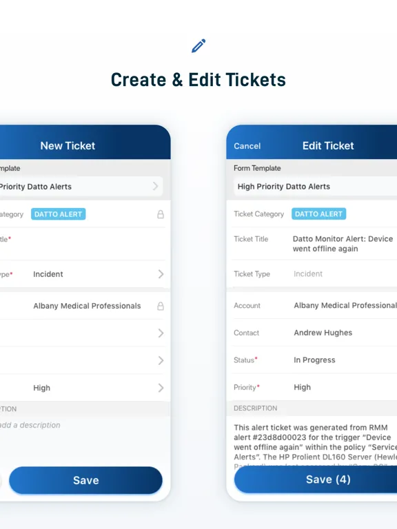 Autotask LiveMobile iPad  Screenshots