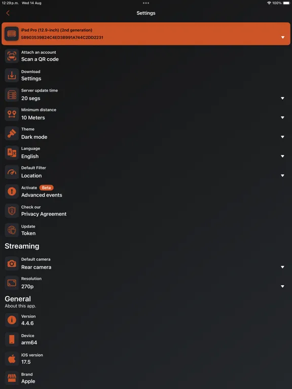 Tangkapan skrin Autotrack Tracker iPad 