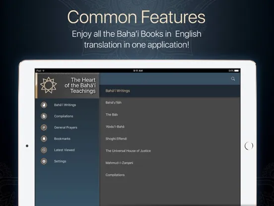 The Heart of Bahá’í Teachings iPad  Screenshots