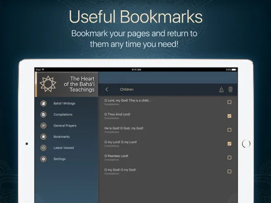 The Heart of Bahá’í Teachings iPad  Screenshots