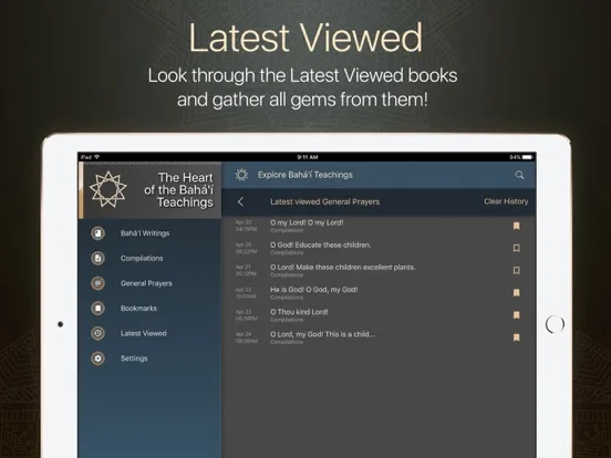 The Heart of Bahá’í Teachings iPad  Screenshots