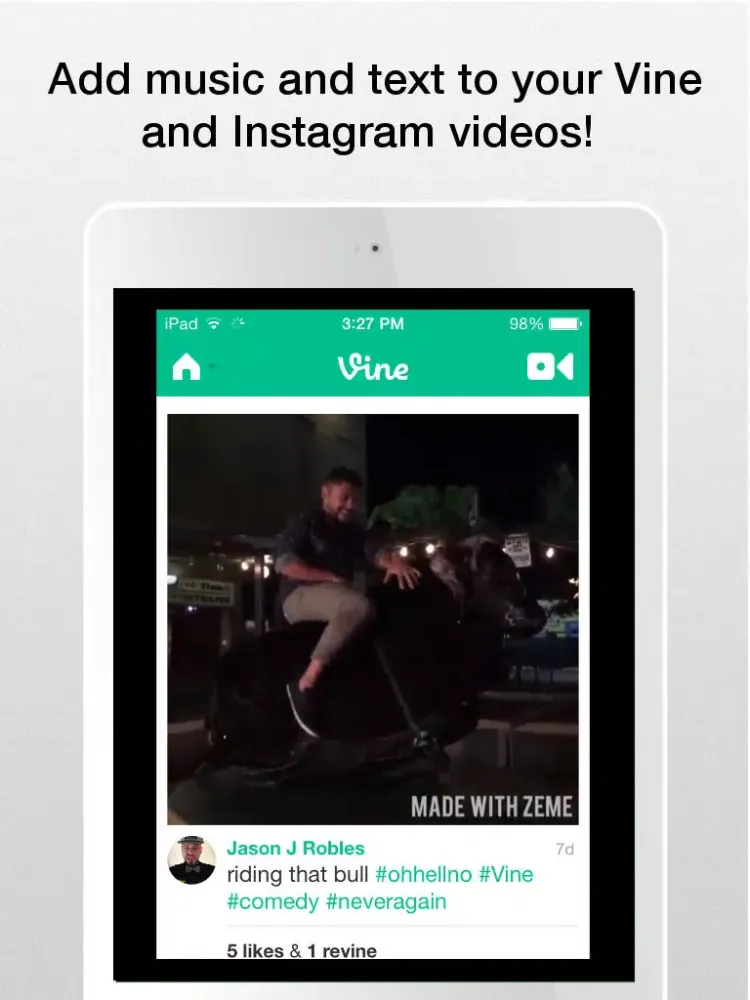 Zeme Pro - Video Editor: Add Music to Vines and Instagram Videos iPad  Ekran Görüntüleri