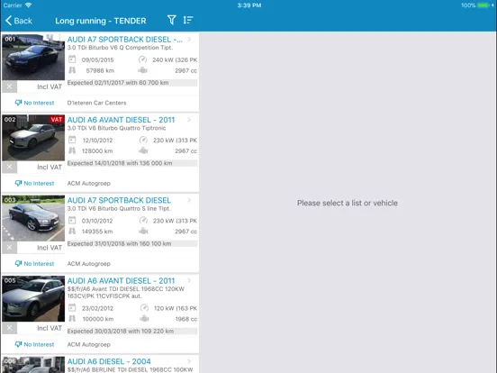Capturas de tela do Used Cars Trader iPad 