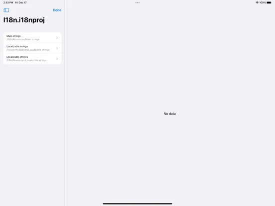 Fella - Project i18n tool iPad 應用截圖