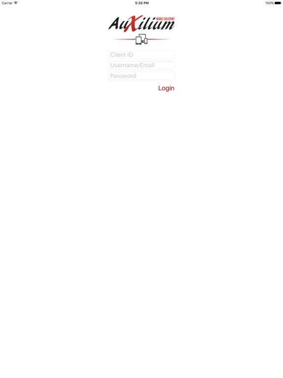 ภาพหน้าจอของ Auxilium Mobile iPad 