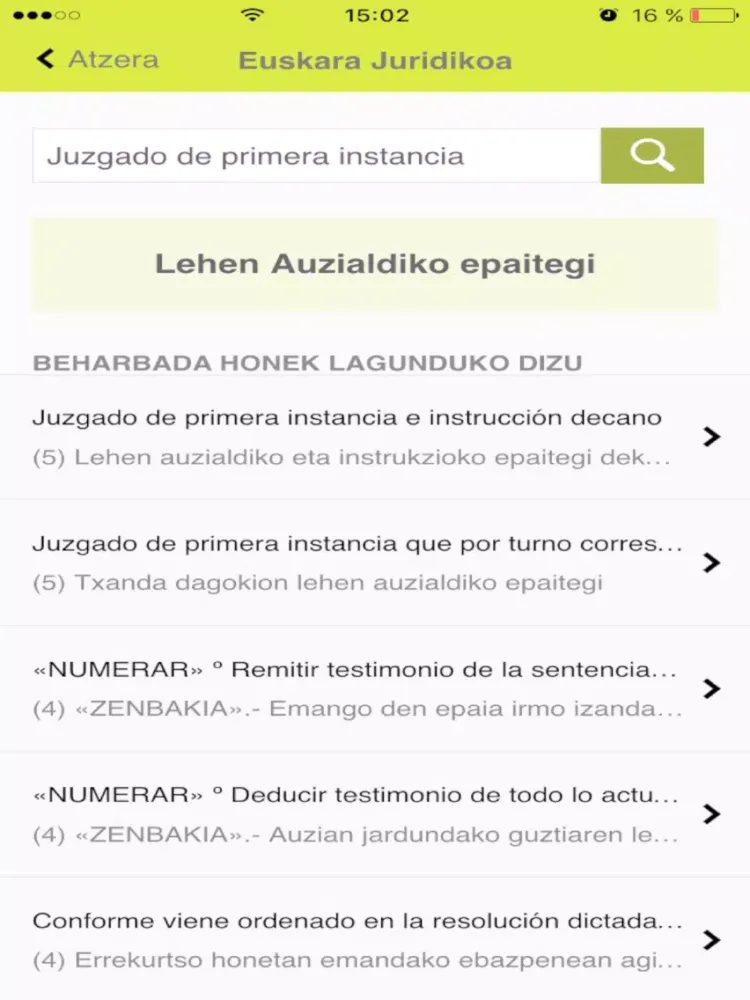 Auzia Euskaraz (epaiBi) iPad  Screenshots