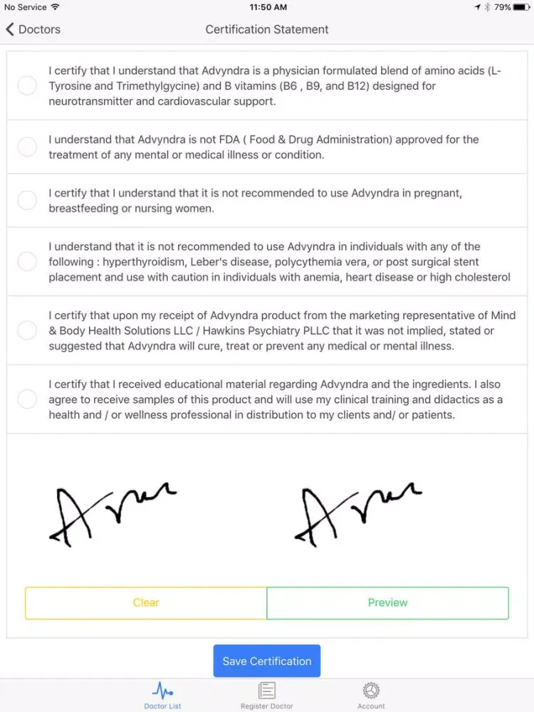 My Advyandra Certificate Statement App iPad  스크린샷
