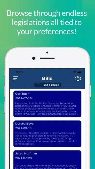 OurVote - Explore Bills Ekran Görüntüleri