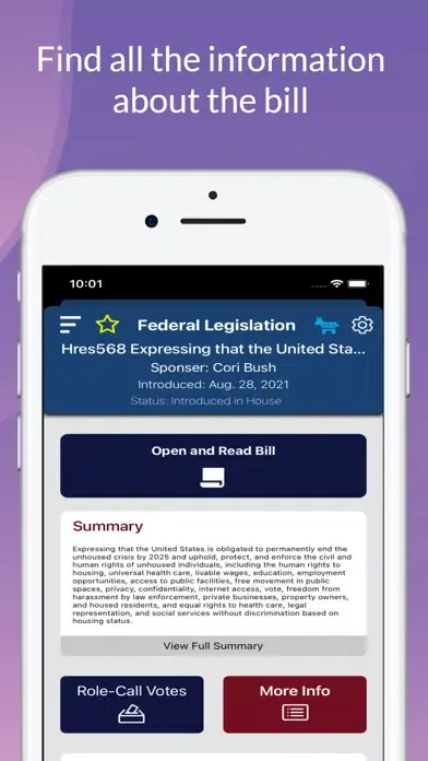 OurVote - Explore Bills Ekran Görüntüleri