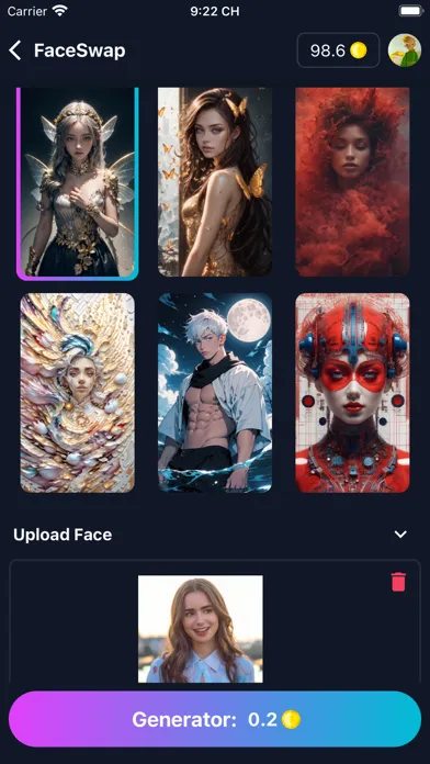 Capturas de pantalla de AvaSwap - Face Swap Video AI