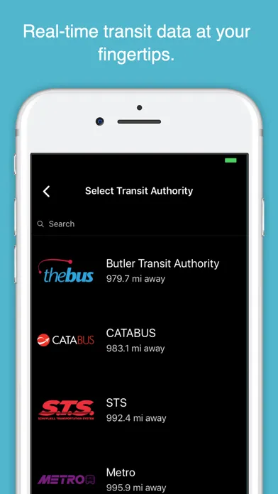 Capturas de pantalla de myStop Mobile