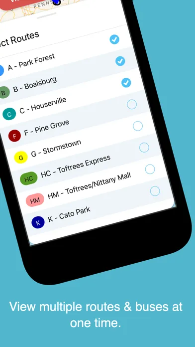 Capturas de pantalla de myStop Mobile