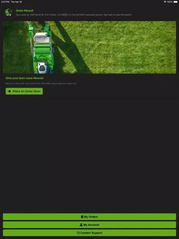 MowJo: Lawn Care On Demand iPad  Screenshots