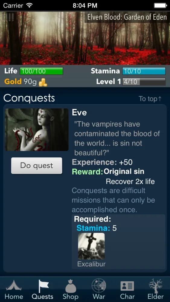 Elven Blood - Dark Fantasy RPG應用截圖