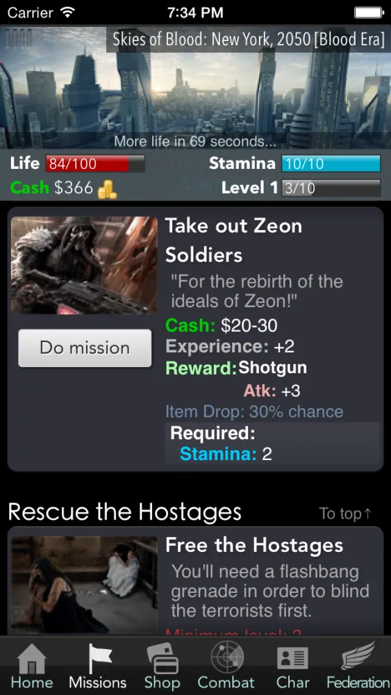 Screenshot di Skies of Blood - Sci-Fi RPG