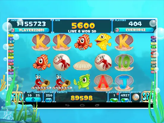 Fishy Slots HD Fun iPad  سکرین شاٹس