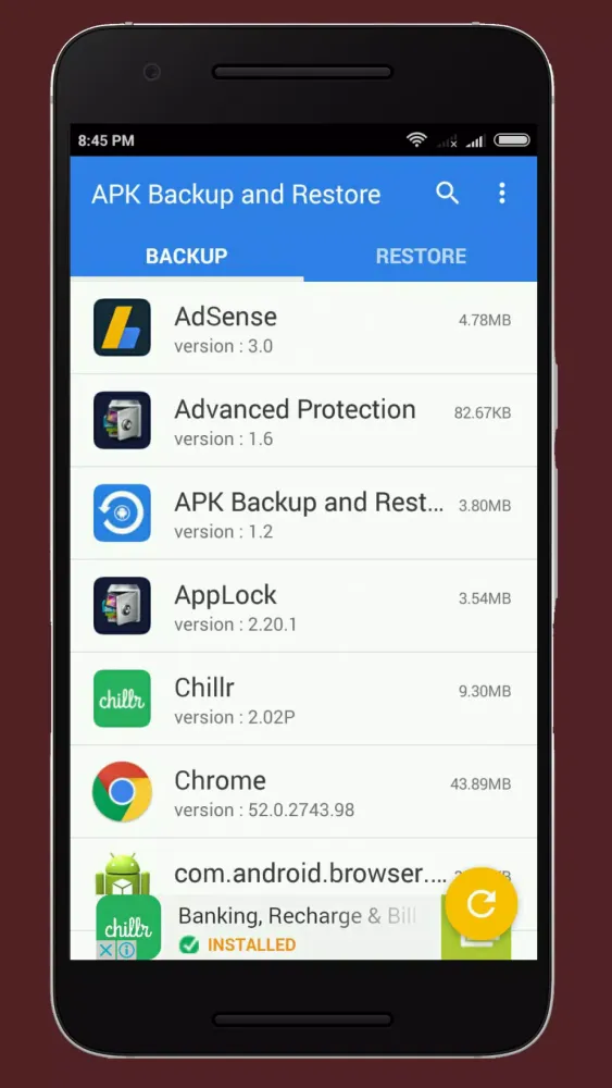 Apk Backup Restore Screenshots