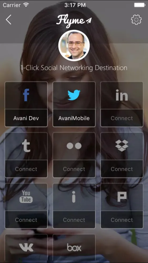 Tangkapan skrin FlyMe 1- Click Social Networking Destination